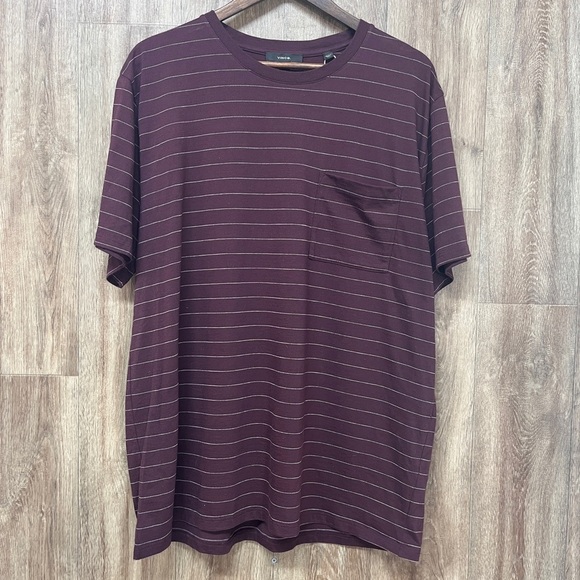 Vince Pima Cotton Striped T - Picture 1 of 7